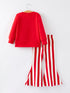 christmas-merry-applique-girls-striped-bell-bottom-pants-outfit-set Sophia's Style-2