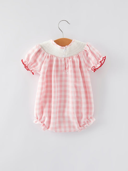 christmas-santa-embroidered-plaid-girls-romper - Sophia's Style-2