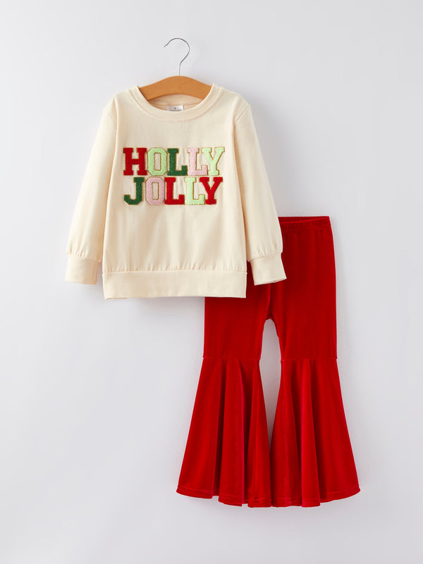 christmas-letter-applique-top-flared-pants-outfit-set Rylee-Faith-Designs-Sophia's StyleOutfit-1
