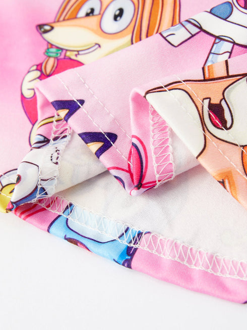 character-print-pink-girls-long-sleeve-dress-rylee-faith-designs-Sophia's Style-5