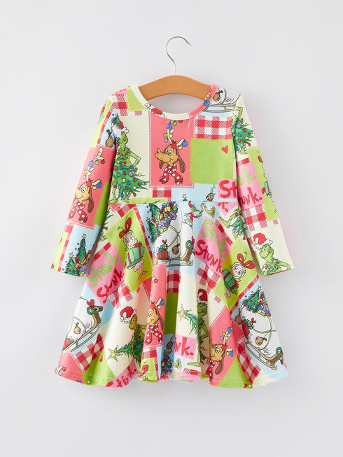 autumn-winter-character-christmas-tree-print-girls-dress Rylee-Faith-Designs-Sophia's Style-3