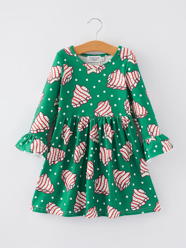 christmas-gingerbread-print-girls-dress Sophia's StyleDress-1
