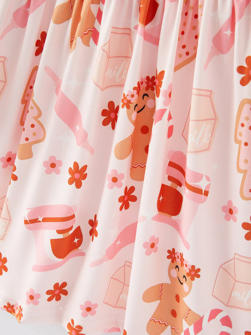 christmas-gingerbread-print-girls-dress-2 Sophia's Style-5