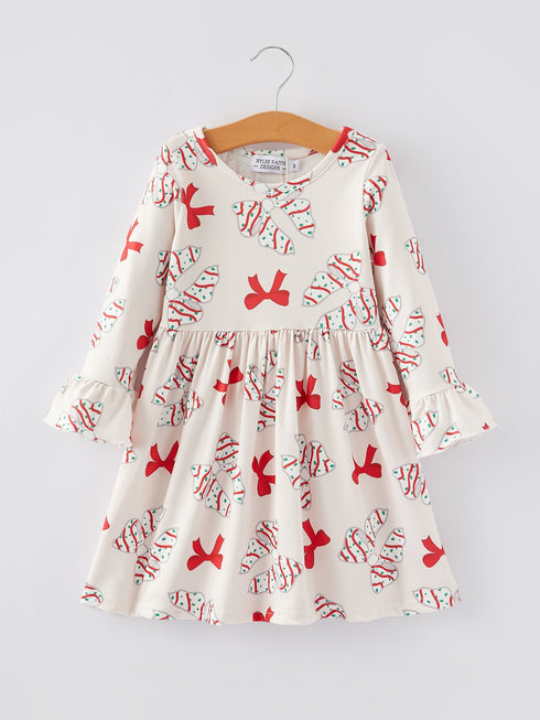 christmas-gingerbread-print-girls-dress-1 Sophia's StyleDress-1