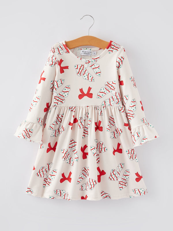 christmas-gingerbread-print-girls-dress-1 Sophia's StyleDress-1