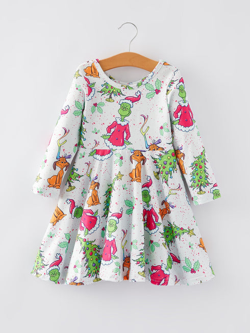 christmas-character-christmas-tree-print-girls-dress Sophia's StyleDress-1