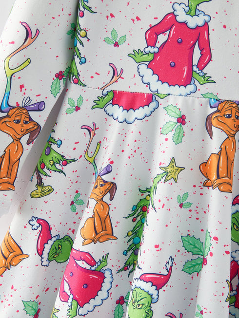 christmas-character-christmas-tree-print-girls-dress Sophia's Style-3