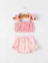 spring-summer-pink-pleated-suspender-vest-and-floral-bloomers-set Rylee Faith Designs - Sophia's StyleOutfit-1