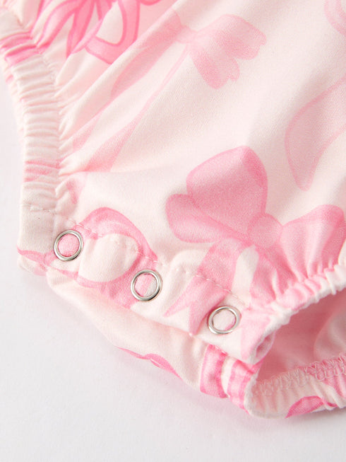 girls-pink-bow-print-romper Rylee Faith Designs - Sophia's Style-5