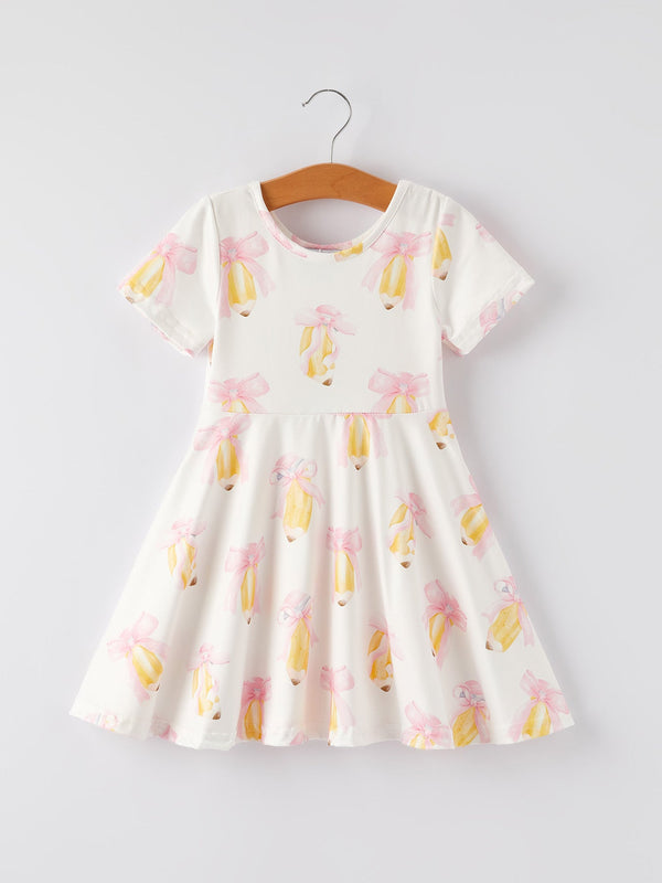 back-to-school-bow-pencil-print-girls-dress Rylee-Faith-Designs-Sophia's StyleDress-1