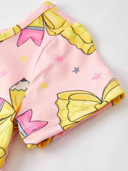 back-to-school-yellow-bow-print-girls-dress Rylee Faith Designs - Sophia's Style-4