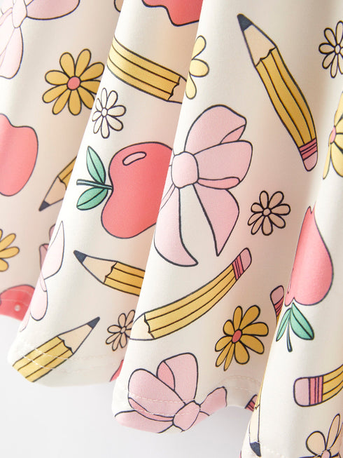 back-to-school-apple-pencil-and-floral-print-girls-dress Rylee Faith Designs - Sophia's Style-3
