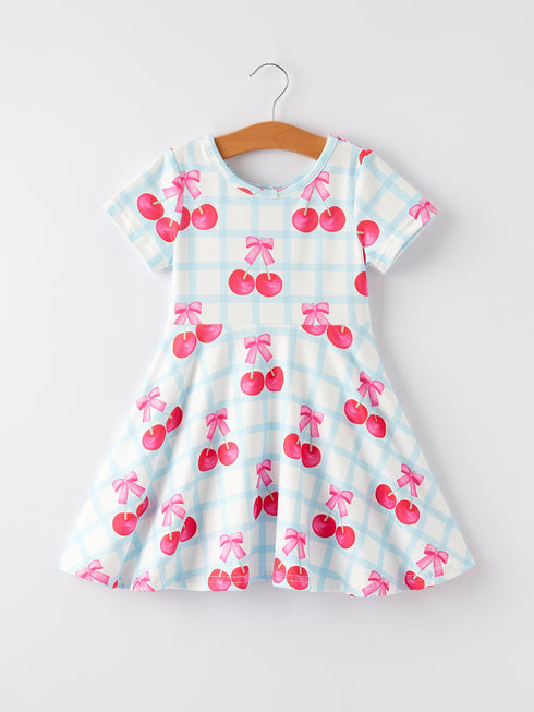 cherry-plaid-girls-dress Rylee Faith Designs - Sophia's StyleDress-1