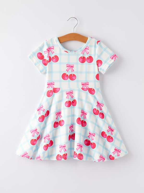 cherry-plaid-girls-dress Rylee Faith Designs - Sophia's StyleDress-1