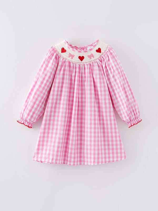 valentines-day-heart-bow-smocking-embroidered-pink-dress Rylee-Faith-Designs-Sophia's StyleDress-1