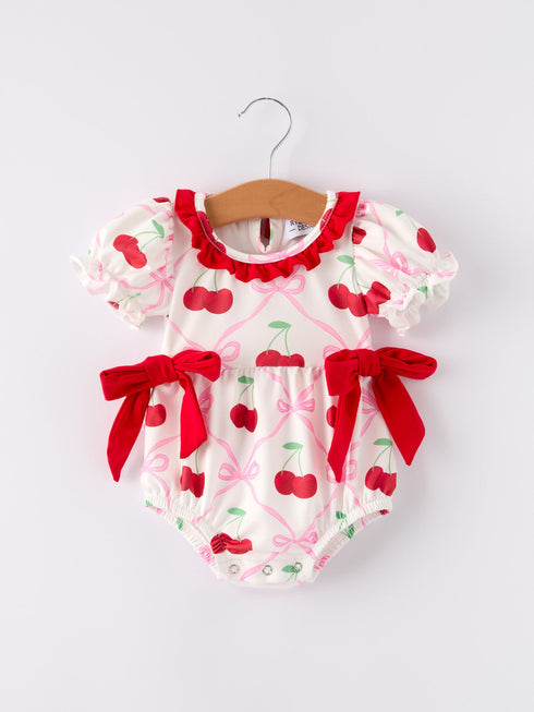 cherry-bow-girls-romper Rylee Faith Designs - Sophia's StyleRomper-1