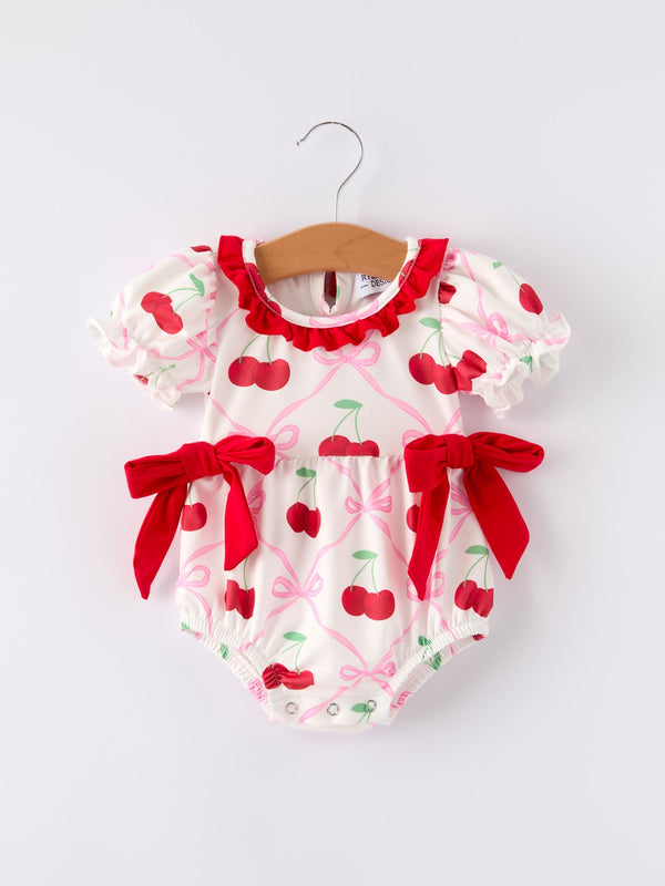 cherry-bow-girls-romper Rylee Faith Designs - Sophia's StyleRomper-1