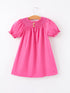 girls-bow-smocking-embroidery-hot-pink-dress Rylee Faith Designs - Sophia's Style-2