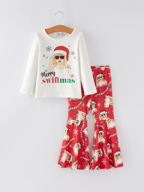 ts-christmas-white-print-top-pants-girls-outfits-set-Sophia's Style-Outfit-1