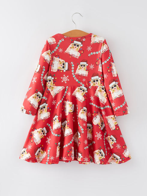 ts-christmas-print-red-girls-milk-silk-dress Sophia's Style-2