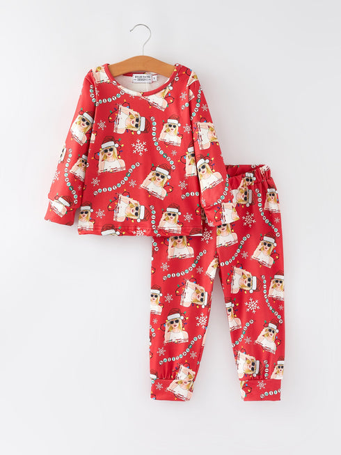 ts-christmas-print-red-girls-milk-silk-girls-pajamas Sophia's StylePajamas-1
