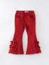 girls-red-bow-flared-elastic-denim-pants Rylee Faith Designs - Sophia's StyleJeans-1