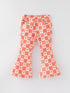 girls-orange-bow-print-plaid-flared-jeans Rylee Faith Designs - Sophia's StyleJeans-1