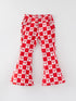girls-red-bow-print-plaid-flared-jeans Rylee Faith Designs - Sophia's StyleJeans-1