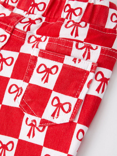 girls-red-bow-print-plaid-flared-jeans Rylee Faith Designs - Sophia's Style-4