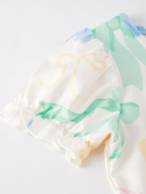 easter-colorful-bow-print-puff-sleeves-girls-dress Rylee Faith Designs - Sophia's Style-7