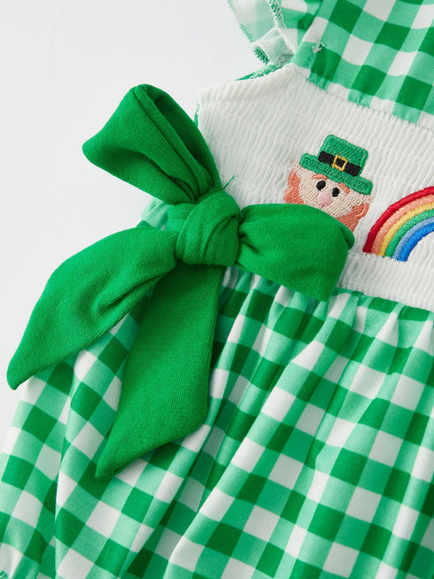 st-patricks-day-shamrock-smocking-embroidered-plaid-baby-girls-romper Rylee-Faith-Designs-Sophia's Style-7