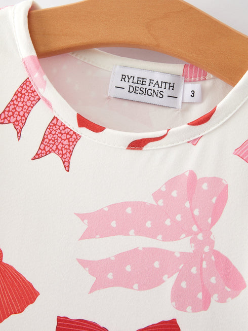 spring-and-summer-girls-pink-bow-print-dress Rylee-Faith-Designs-Sophia's Style-2