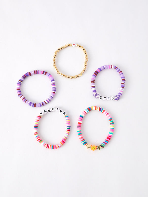 taylor-bracelet-elastic-beaded-vampire-guts-letter-bracelet Rylee Faith Designs - Sophia's StyleAccessories-1