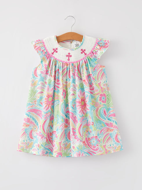 easter-cross-smocking-embroidery-baby-girl-dress Rylee Faith Designs - Sophia's StyleDress-1