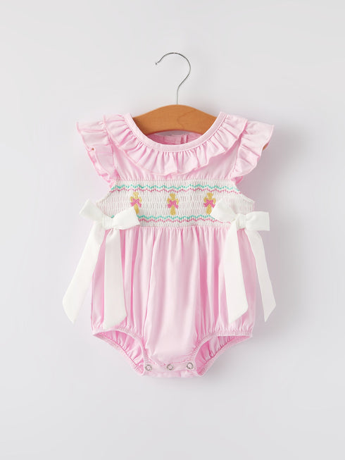 pink-smocked-church-christ-bishop-christening-romper Rylee Faith Designs - Sophia's StyleRomper-1