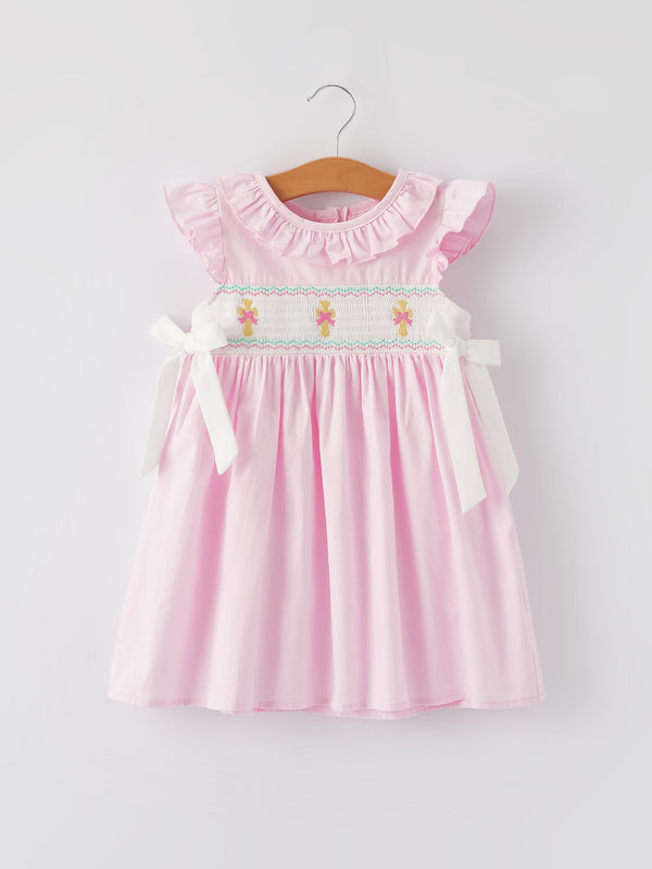 pink-smocked-church-christ-bishop-christening-dress Rylee Faith Designs - Sophia's StyleDress-1