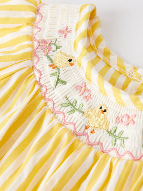 spring-summer-chick-floral-embroidery-smocking-girls-romper Rylee Faith Designs - Sophia's Style-3