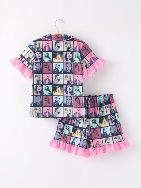 mommy-me-black-ts-summer-ruffle-pajama-set Rylee Faith Designs - Sophia's Style-2