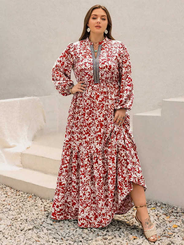 plus-size-floral-print-long-sleeve-maxi-dress-OhSoStyled-Sophia's-Style-1