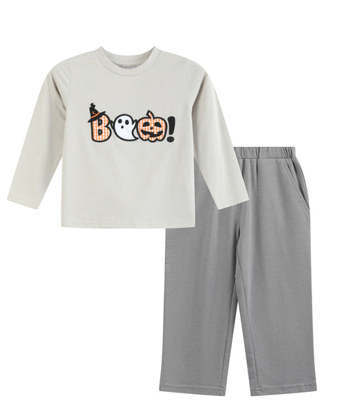 gray-boo-applique-shirt-and-pants-set-lil-cactus-sophias-styleShirt and Pant Set-1