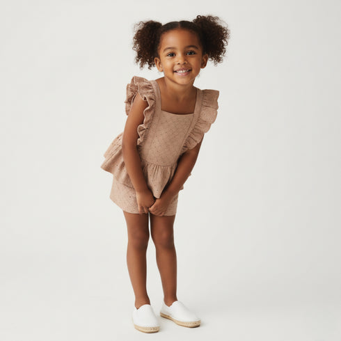 organic-eyelet-flutter-top-and-shorts-set-clay-eyelet-makemake-organics-sophias-styleEyelet Flutter Top And Shorts Set-1
