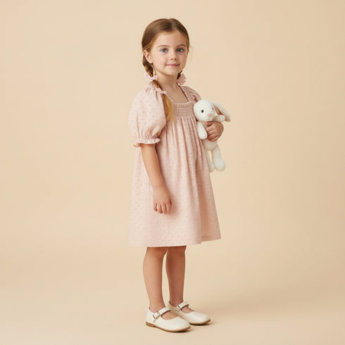 organic-eyelet-bubble-sleeve-dress-blush-eyelet-makemake-organics-sophias-styleEyelet Bubble Sleeve Dress-1