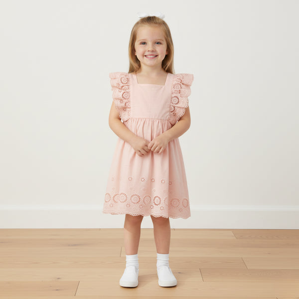 organic-eyelet-flutter-dress-blush-eyelet-makemake-organics-sophias-styleEyelet Flutter Dress-1