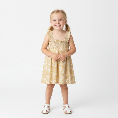 organic-smocked-sundress-yellow-blossom-makemake-organics-sophias-styleSmocked Sundress-1