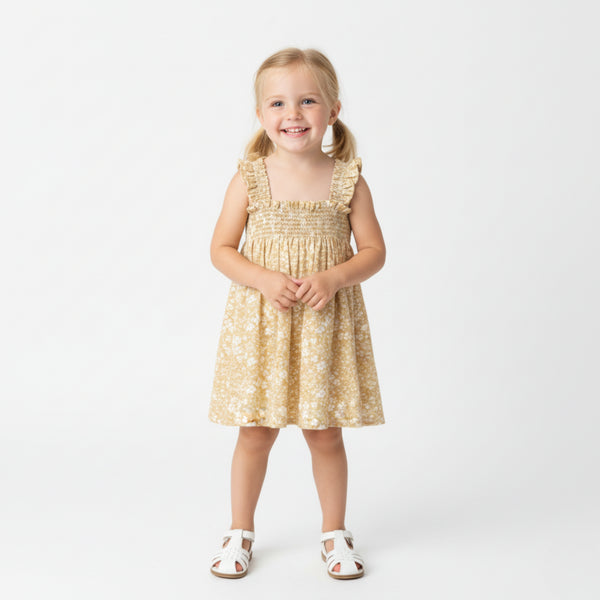 organic-smocked-sundress-yellow-blossom-makemake-organics-sophias-styleSmocked Sundress-1