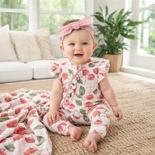 cherry-picnic-baby-girl-romper-soft-bamboo-zipper-pajamas-sophias-styleRompers w/Zipper-1