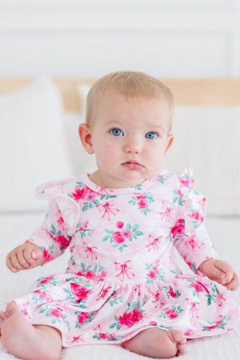 gingham-bows-3-4-sleeve-flutter-twirl-bodysuit Mila & Rose - Sophia's Style-2
