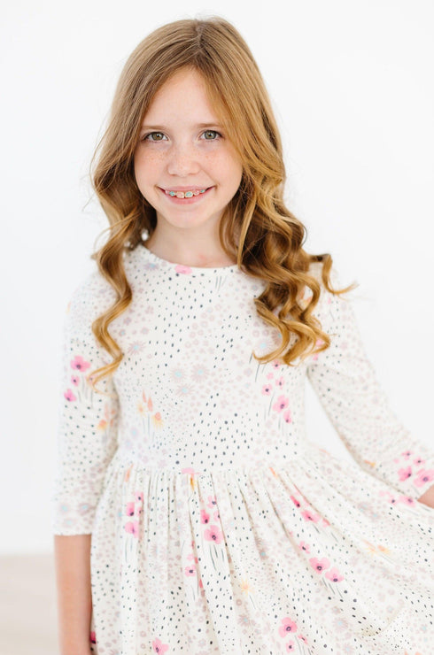 whimsical-wildflowers-3-4-sleeve-pocket-twirl-dress Mila & Rose - Sophia's Style--2T--3