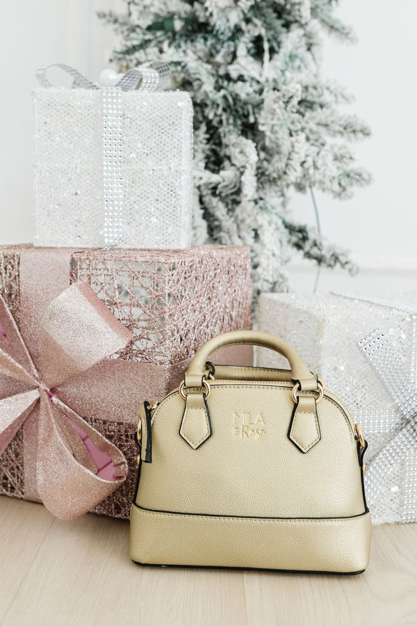 gold-metallic-girls-crossbody-purse Mila &  Rose - Sophia's Style-Gold Metallic Girl's Crossbody Purse-Default Title--1