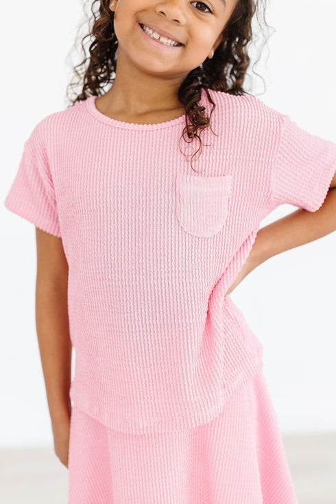 bubblegum-pink-scrunchy-pocket-tee Mila Rose - Sophia's StyleScrunchy Pocket Tee-1